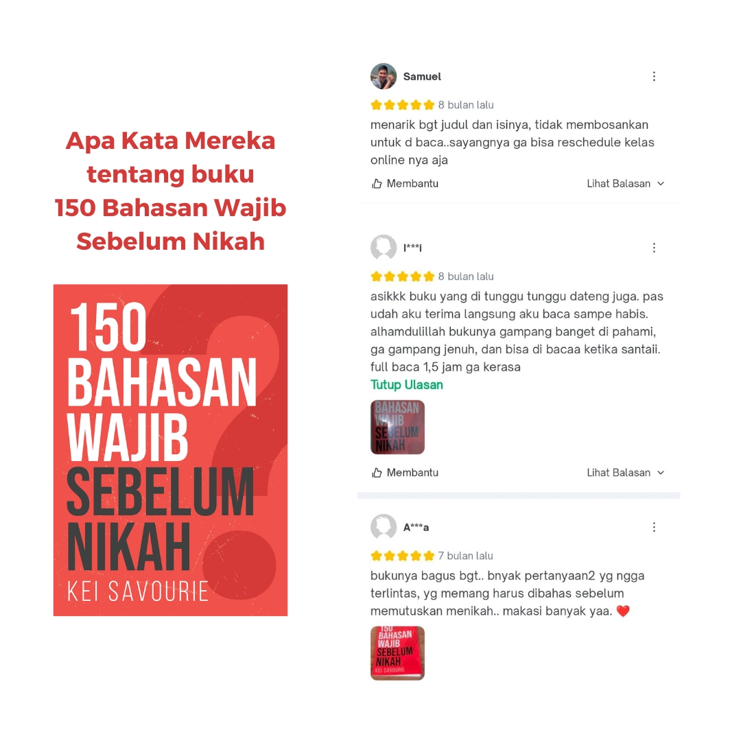 150 Bahasan Wajib Sebelum Nikah - KelasCinta