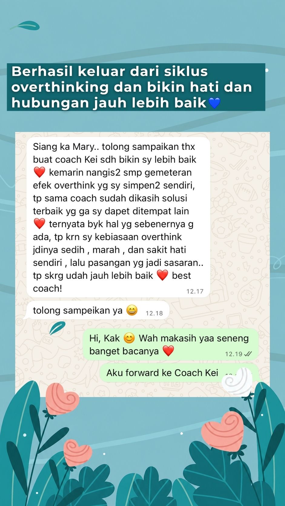 Testimoni program stop overthinking kedua