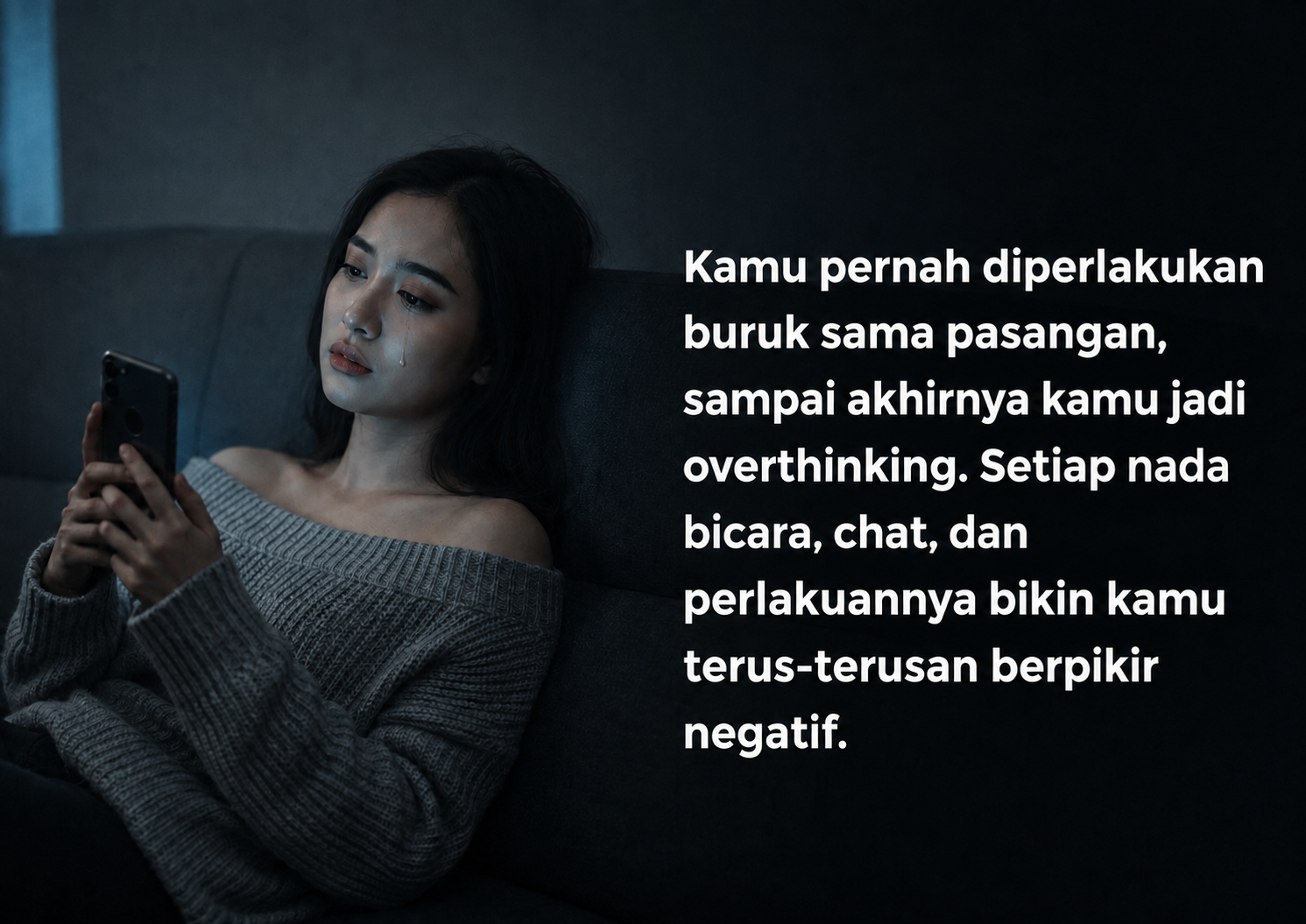Overthinking ketika chat pasangan belum dibalas